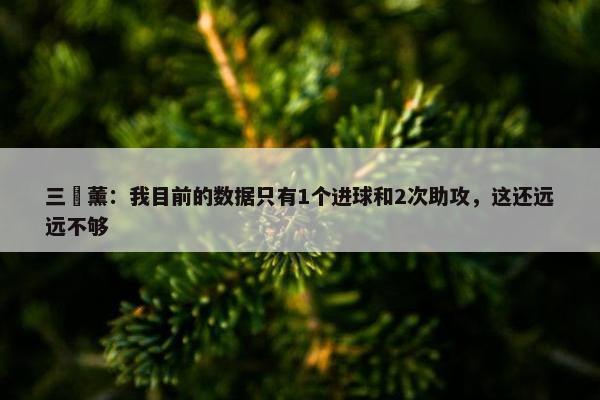 三笘薰：我目前的数据只有1个进球和2次助攻，这还远远不够