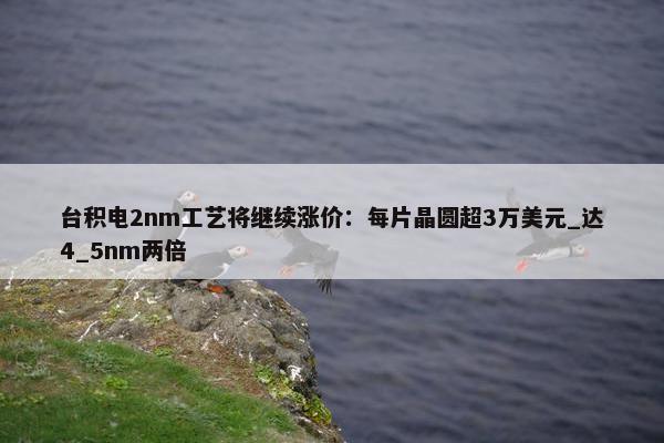 台积电2nm工艺将继续涨价：每片晶圆超3万美元_达4_5nm两倍 