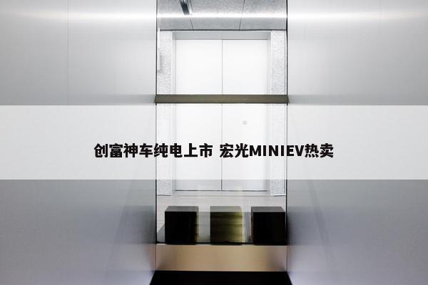 创富神车纯电上市 宏光MINIEV热卖