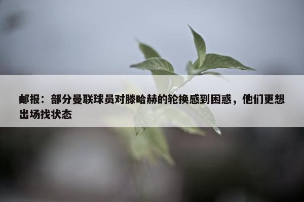 邮报：部分曼联球员对滕哈赫的轮换感到困惑，他们更想出场找状态