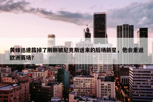 黄蜂迅速裁掉了刚刚被尼克斯送来的后场新星，他会重返欧洲赛场？