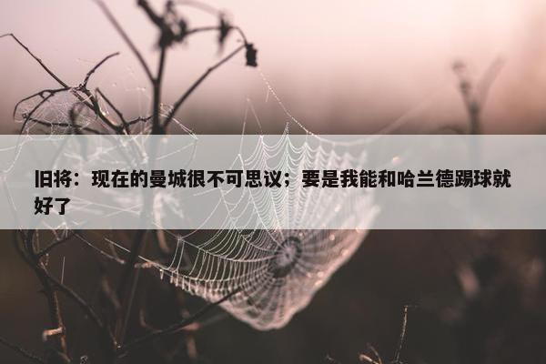 旧将：现在的曼城很不可思议；要是我能和哈兰德踢球就好了