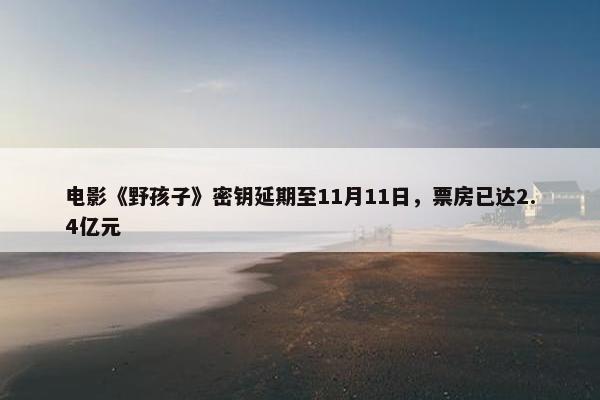 电影《野孩子》密钥延期至11月11日，票房已达2.4亿元