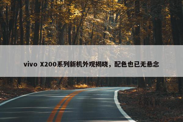 vivo X200系列新机外观揭晓，配色也已无悬念