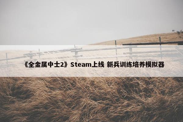 《全金属中士2》Steam上线 新兵训练培养模拟器