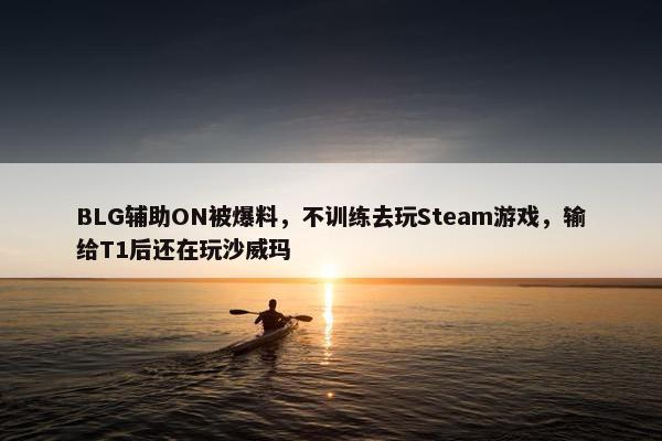 BLG辅助ON被爆料，不训练去玩Steam游戏，输给T1后还在玩沙威玛