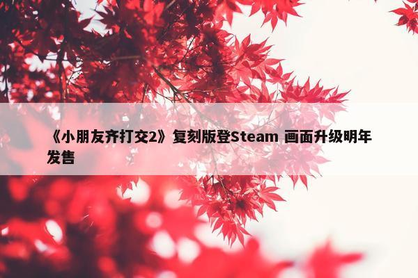 《小朋友齐打交2》复刻版登Steam 画面升级明年发售