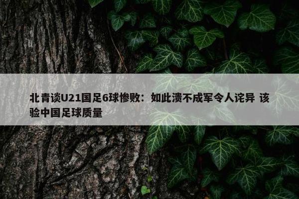 北青谈U21国足6球惨败：如此溃不成军令人诧异 该验中国足球质量