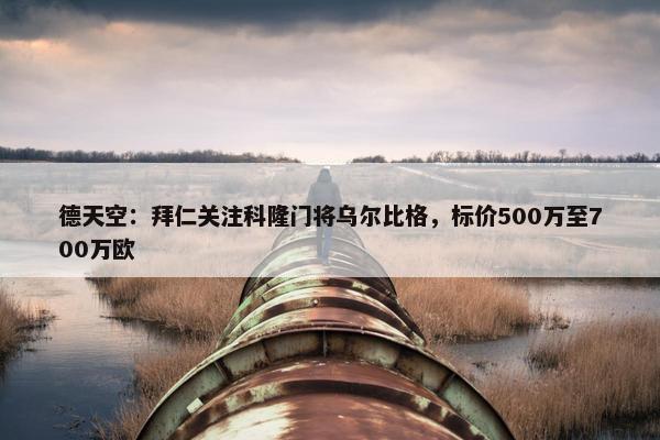 德天空：拜仁关注科隆门将乌尔比格，标价500万至700万欧