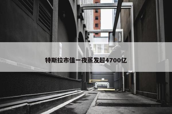 特斯拉市值一夜蒸发超4700亿