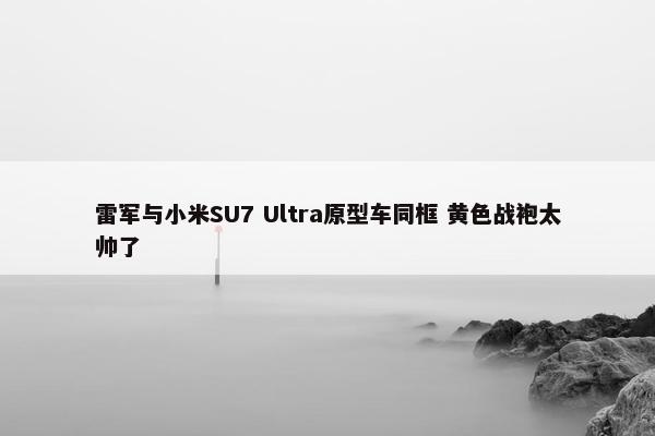 雷军与小米SU7 Ultra原型车同框 黄色战袍太帅了