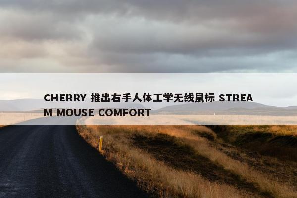 CHERRY 推出右手人体工学无线鼠标 STREAM MOUSE COMFORT