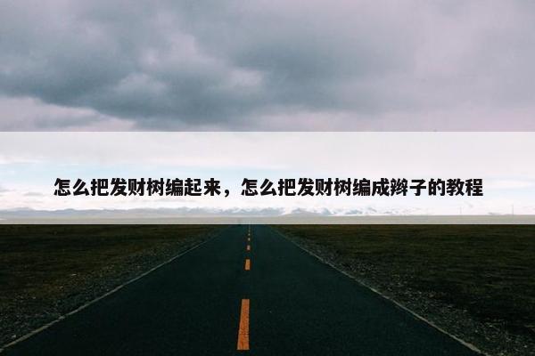 怎么把发财树编起来，怎么把发财树编成辫子的教程