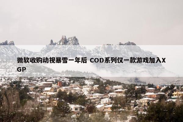 微软收购动视暴雪一年后 COD系列仅一款游戏加入XGP