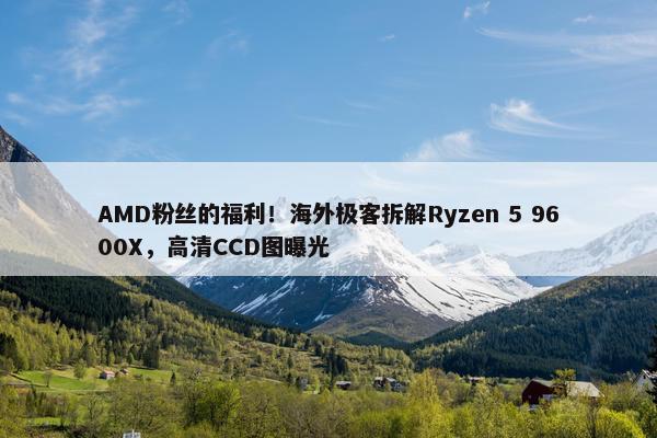 AMD粉丝的福利！海外极客拆解Ryzen 5 9600X，高清CCD图曝光