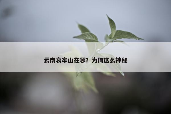 云南哀牢山在哪？为何这么神秘