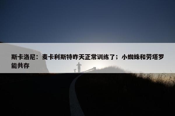 斯卡洛尼：麦卡利斯特昨天正常训练了；小蜘蛛和劳塔罗能共存