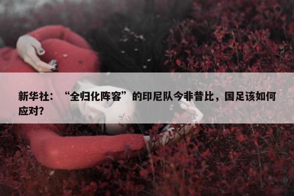 新华社：“全归化阵容”的印尼队今非昔比，国足该如何应对？