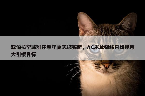 亚伯拉罕或难在明年夏天被买断，AC米兰锋线已出现两大引援目标