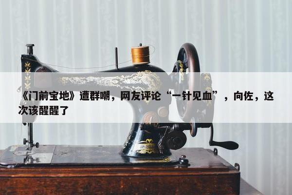 《门前宝地》遭群嘲，网友评论“一针见血”，向佐，这次该醒醒了