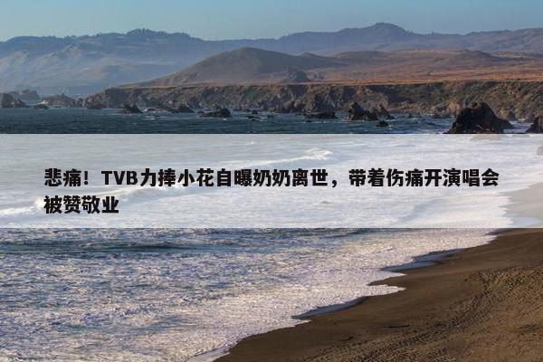 悲痛！TVB力捧小花自曝奶奶离世，带着伤痛开演唱会被赞敬业