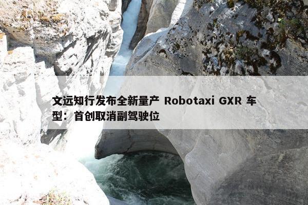 文远知行发布全新量产 Robotaxi GXR 车型：首创取消副驾驶位