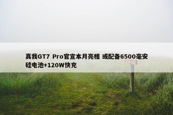 真我GT7 Pro官宣本月亮相 或配备6500毫安硅电池+120W快充