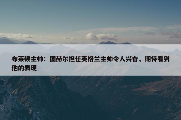 布莱顿主帅：图赫尔担任英格兰主帅令人兴奋，期待看到他的表现