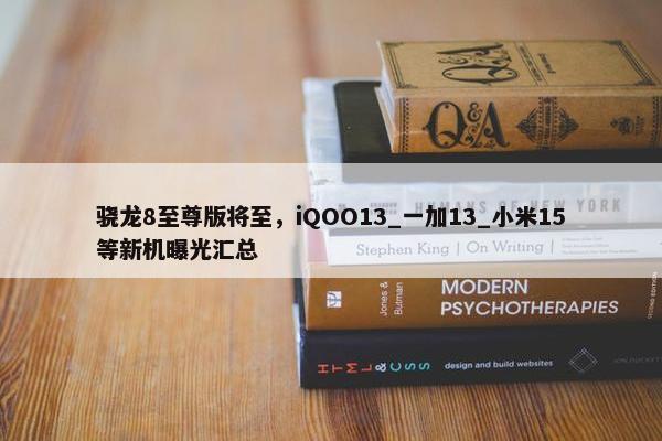 骁龙8至尊版将至，iQOO13_一加13_小米15等新机曝光汇总