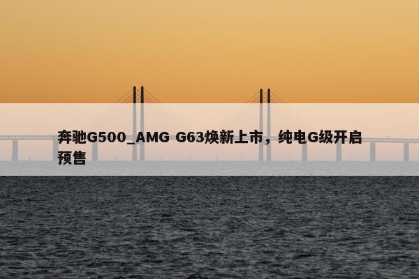 奔驰G500_AMG G63焕新上市，纯电G级开启预售