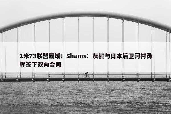 1米73联盟最矮！Shams：灰熊与日本后卫河村勇辉签下双向合同