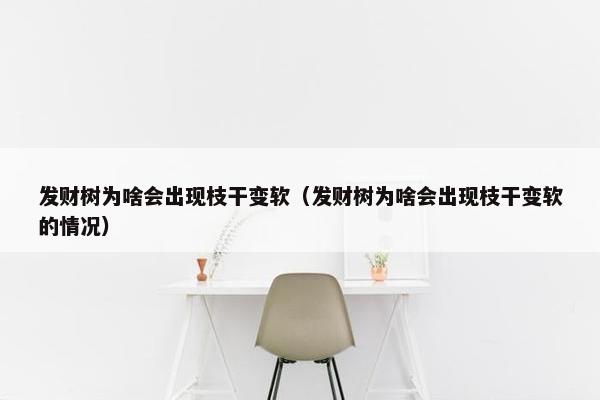 发财树为啥会出现枝干变软（发财树为啥会出现枝干变软的情况）